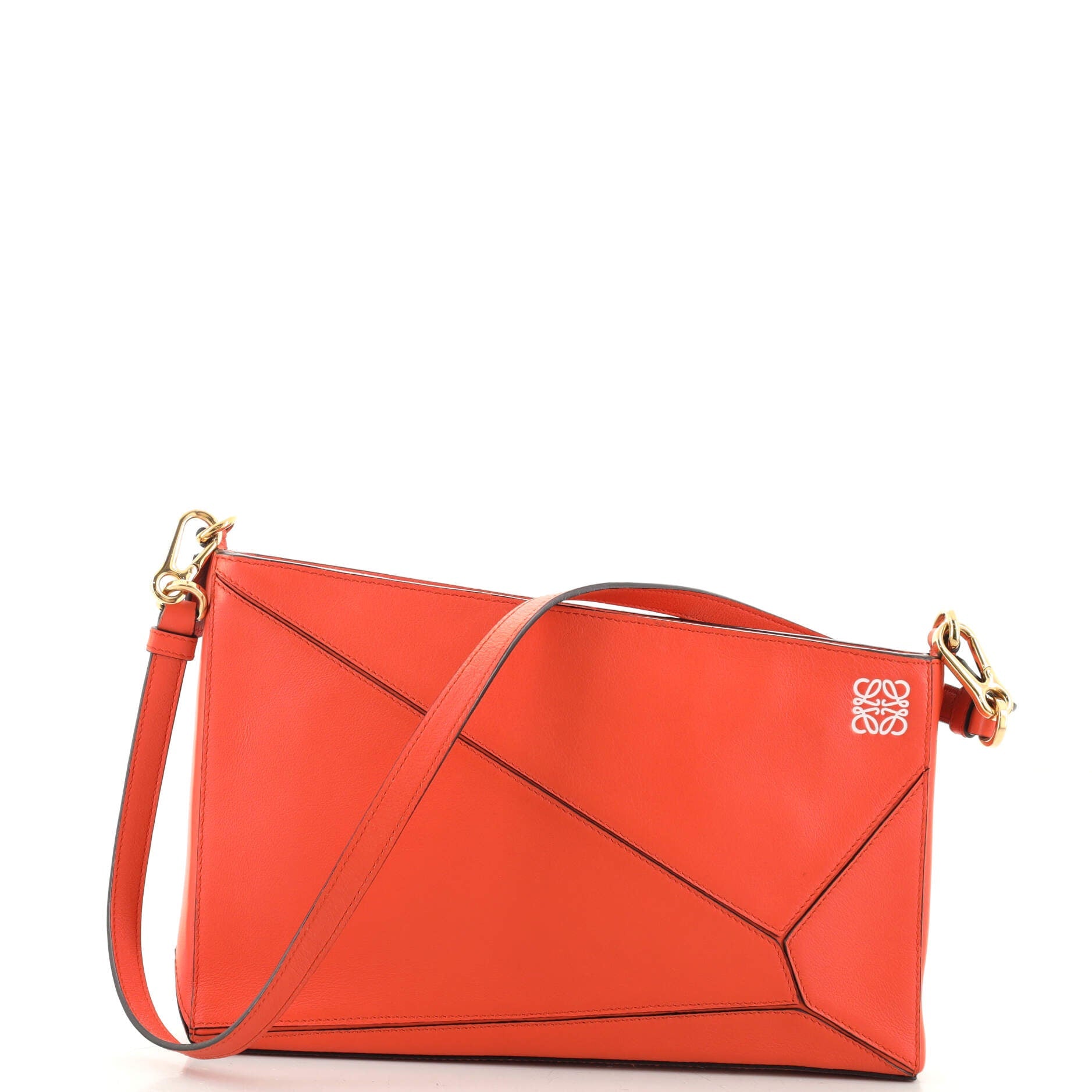 Puzzle Clutch Bag Leather