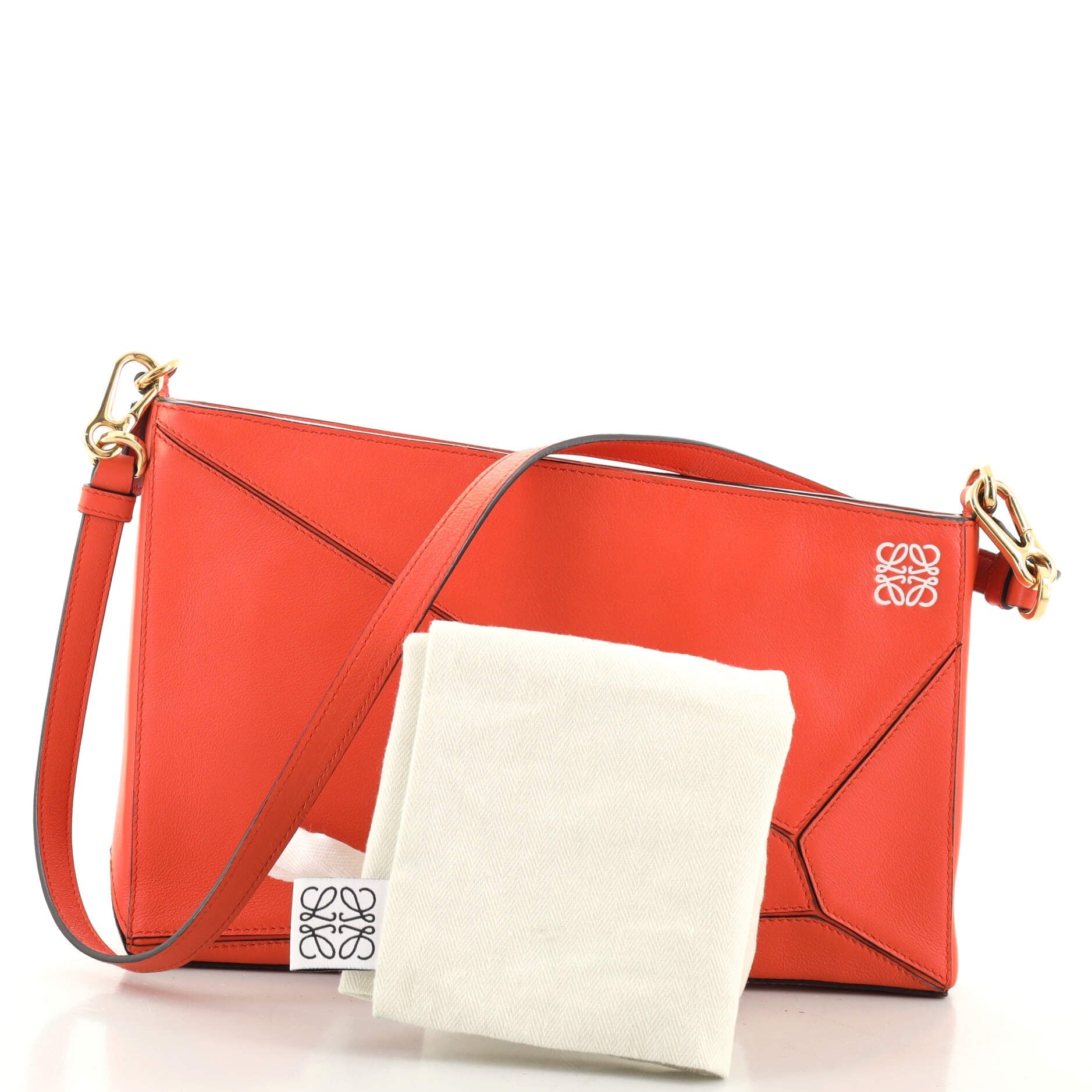 Puzzle Clutch Bag Leather