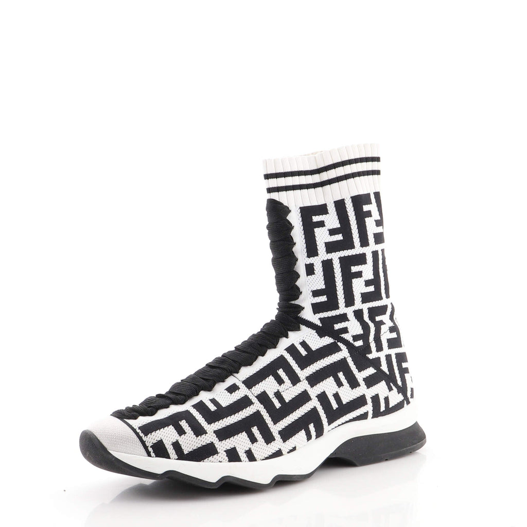 Women's Rockoko High-Top Sneakers Zucca Knit Stretch Fabric
