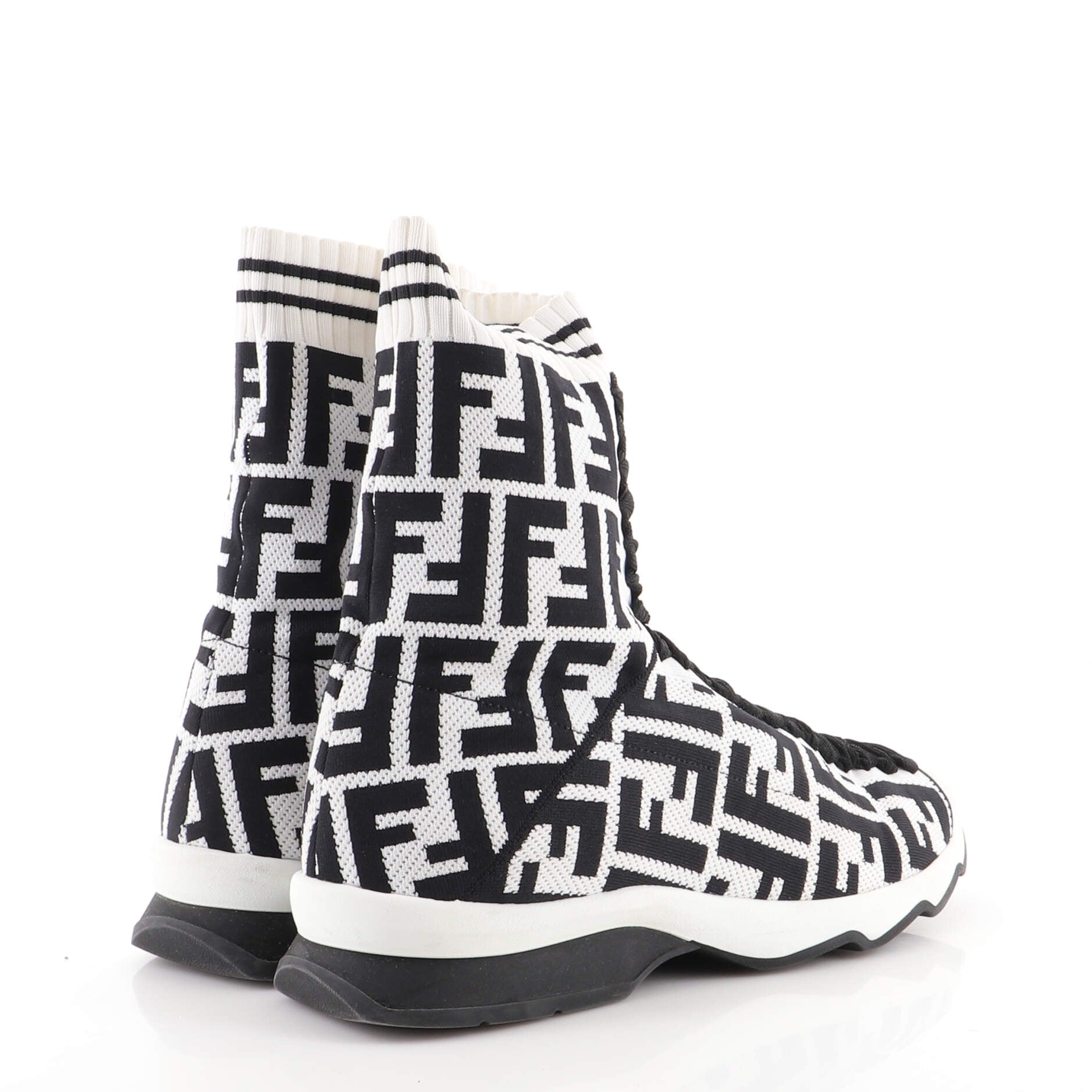 Women's Rockoko High-Top Sneakers Zucca Knit Stretch Fabric