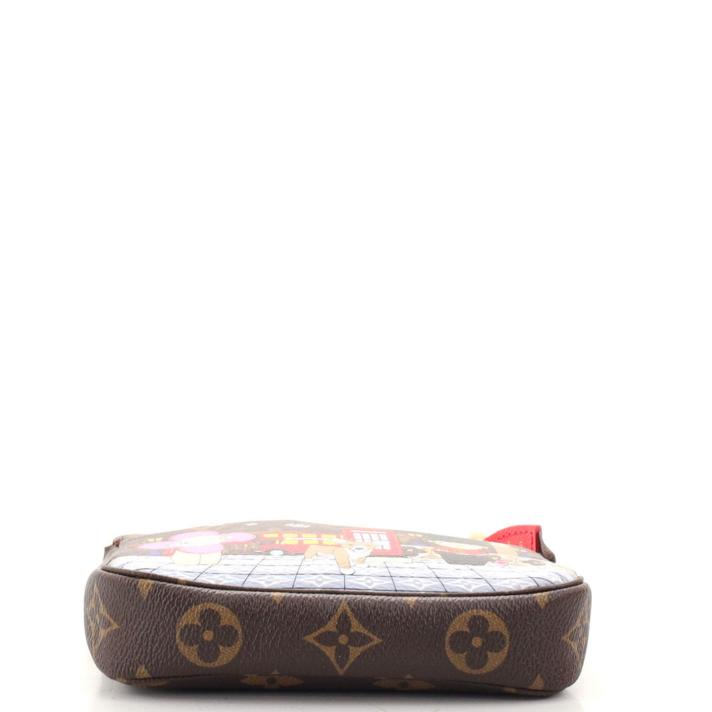 Pochette Accessoires Limited Edition Vivienne Xmas Monogram Canvas Mini