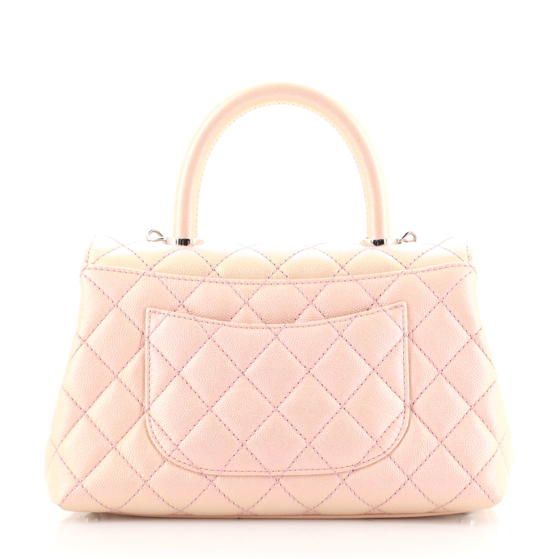 Coco Top Handle Bag Quilted Iridescent Caviar with Gradient Hardware Mini
