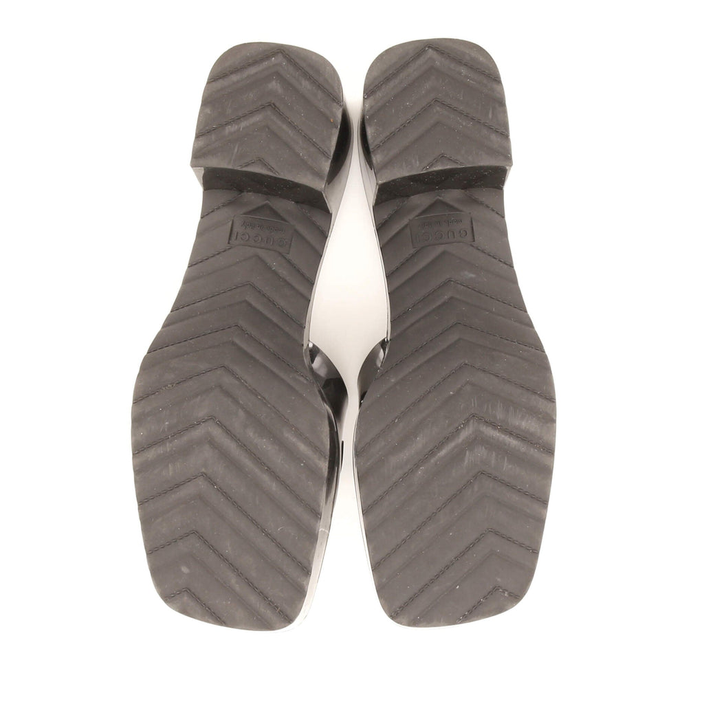 Women's Logo Heeled Slide Sandals Rubber