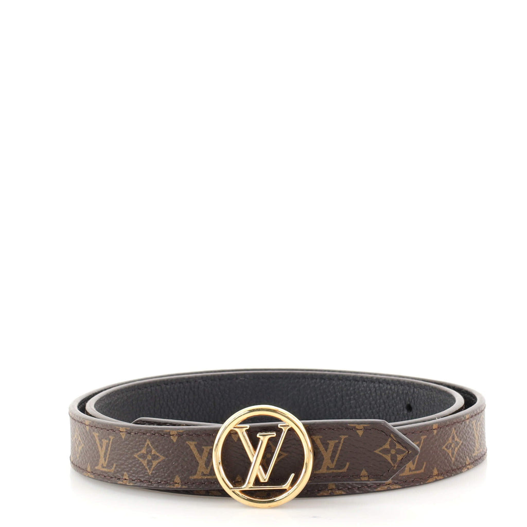 LV Circle Reversible Belt Monogram Canvas and Leather Thin 75