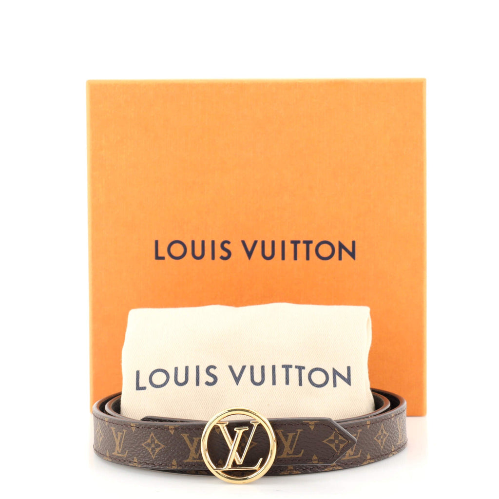 LV Circle Reversible Belt Monogram Canvas and Leather Thin 75