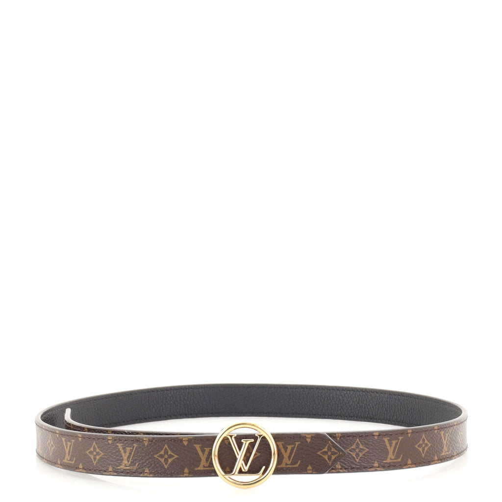 LV Circle Reversible Belt Monogram Canvas and Leather Thin 75