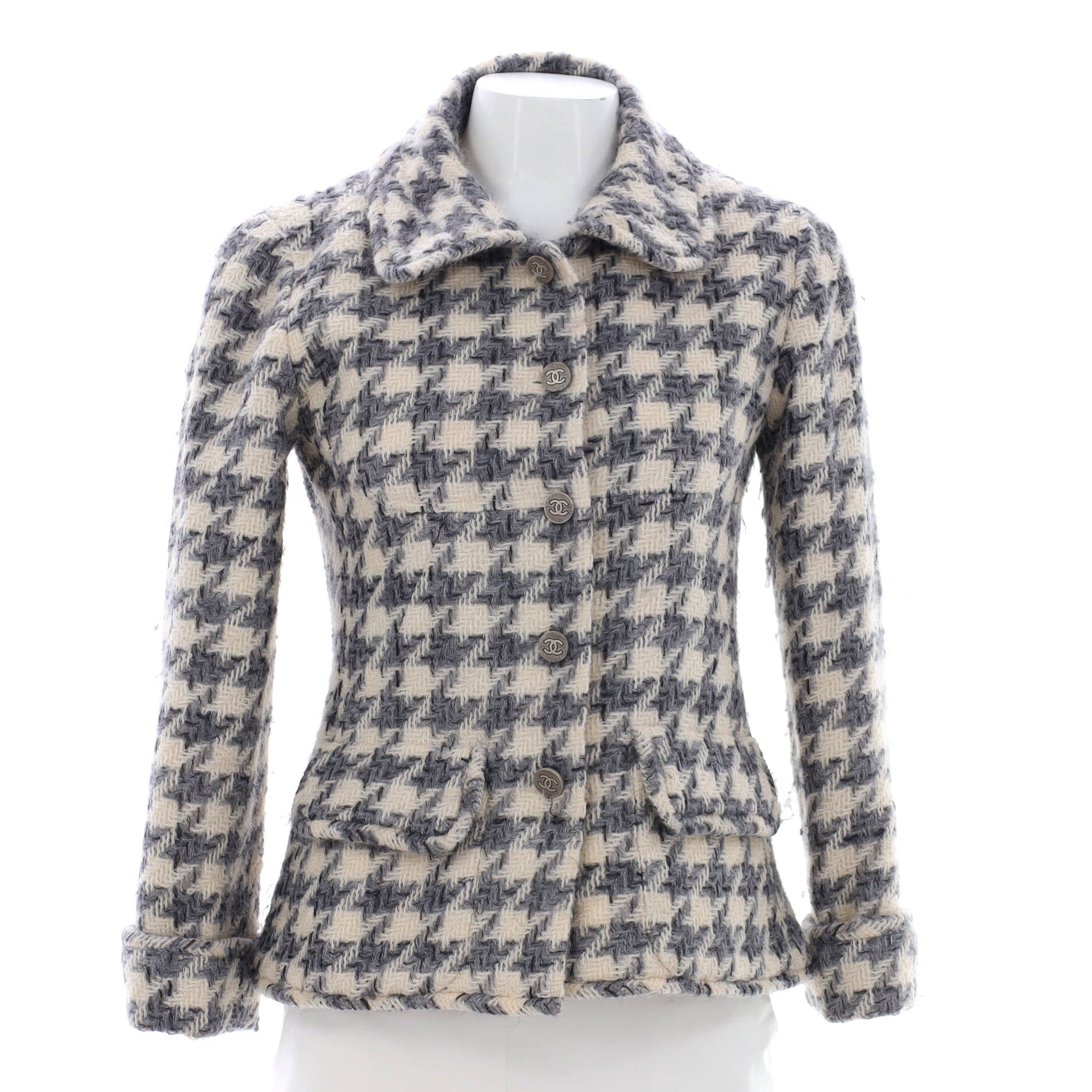 Women's Vintage Houndstooth Jacket Tweed