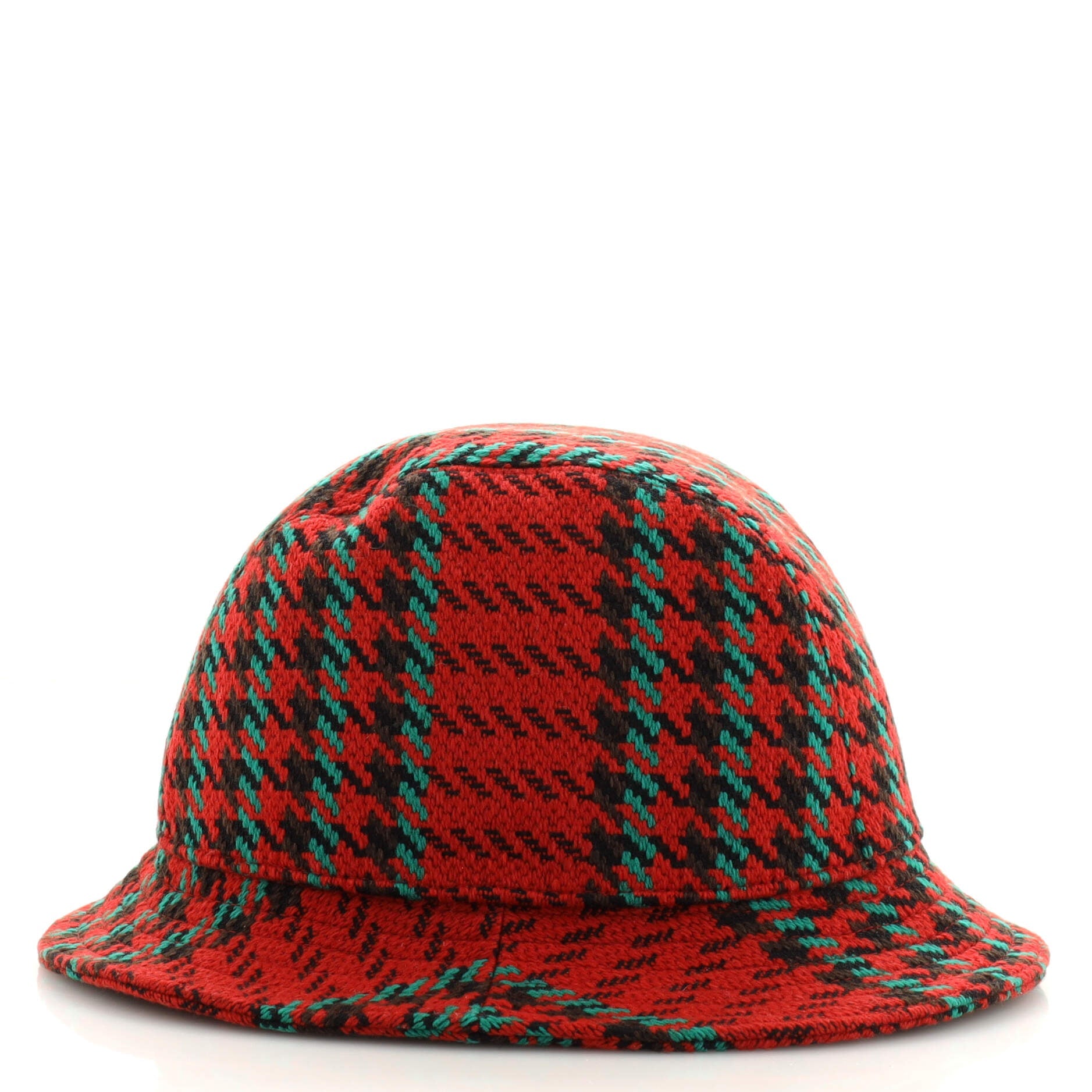 GG Houndstoth Bucket Hat Wool Medium