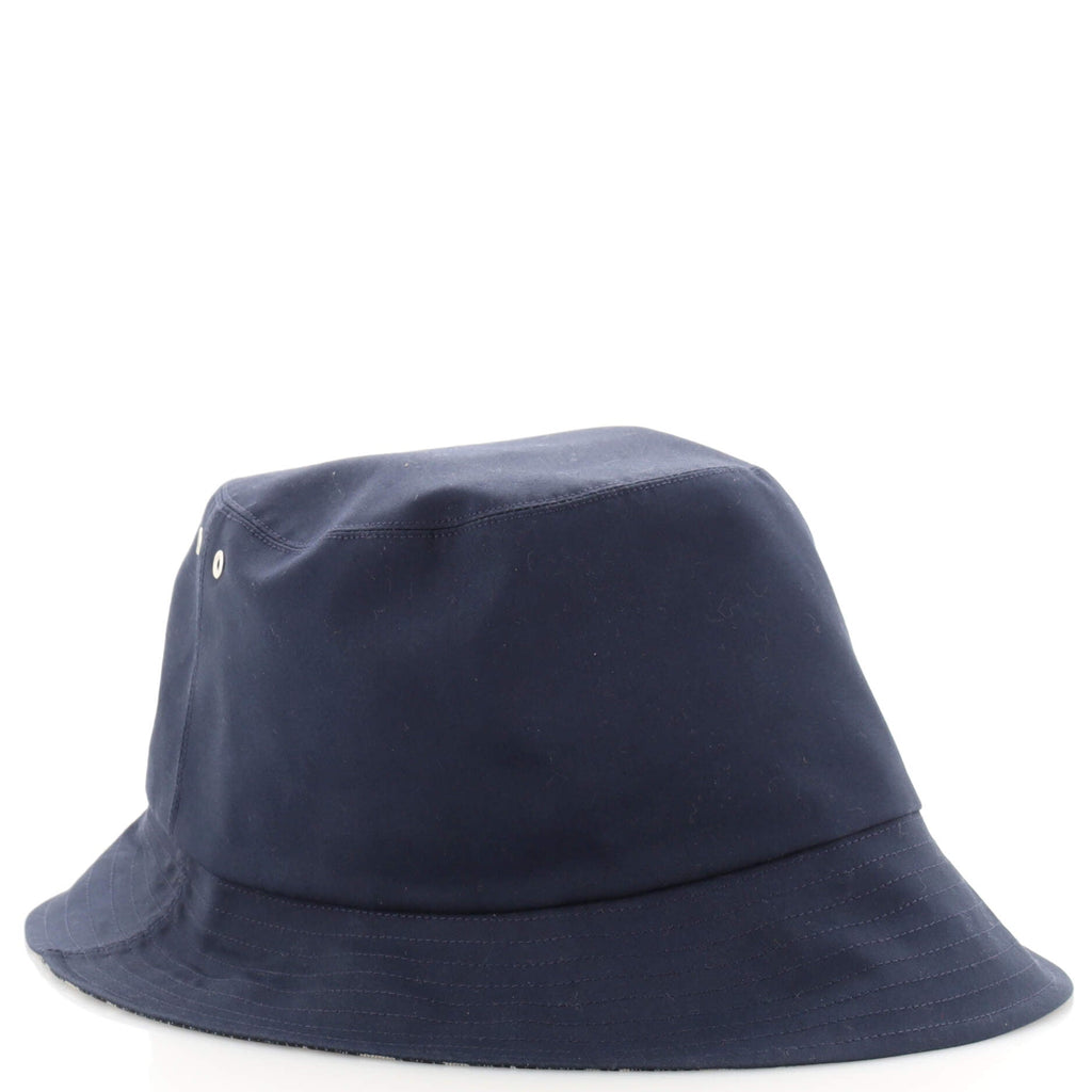 Teddy D Reversible Bucket Hat Cotton and Oblique Canvas