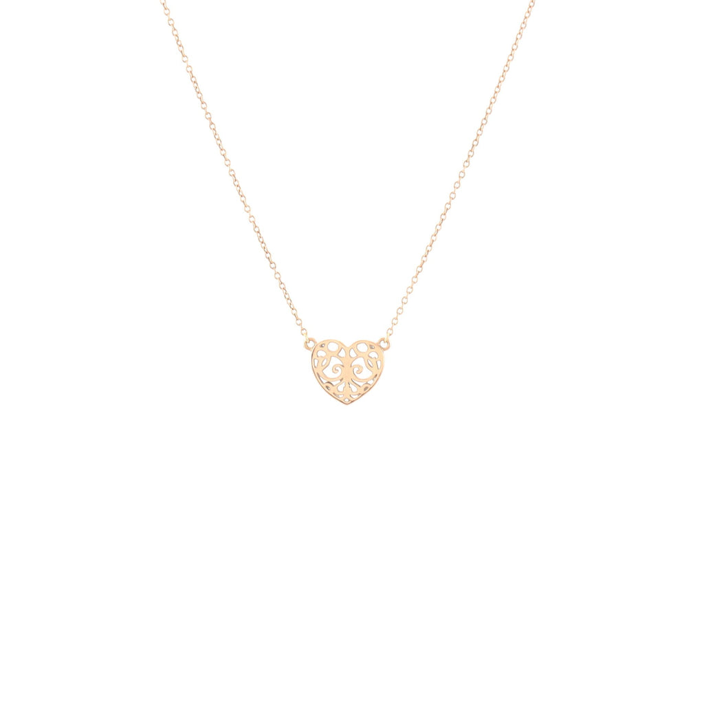 Enchant Heart Station Necklace Rubedo Metal Mini