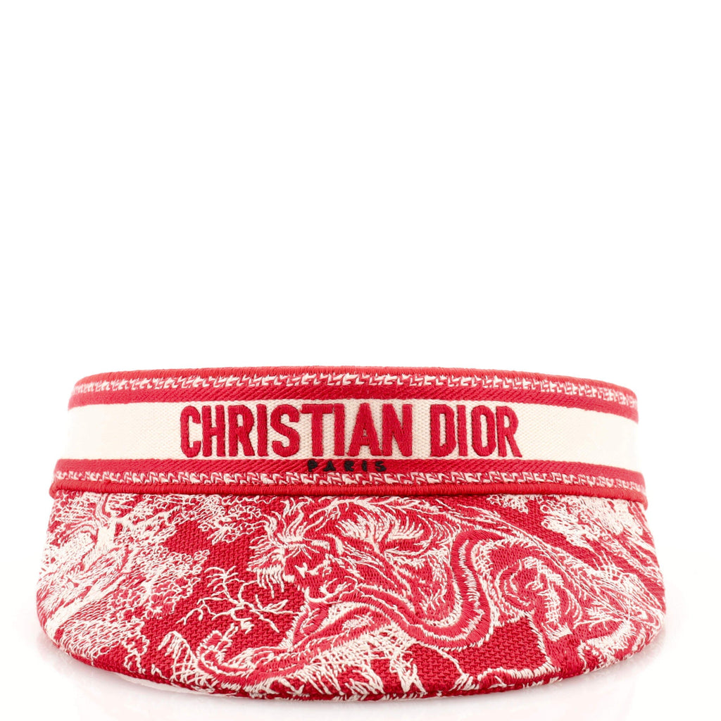 Dioriviera Visor Embroidered Canvas Medium