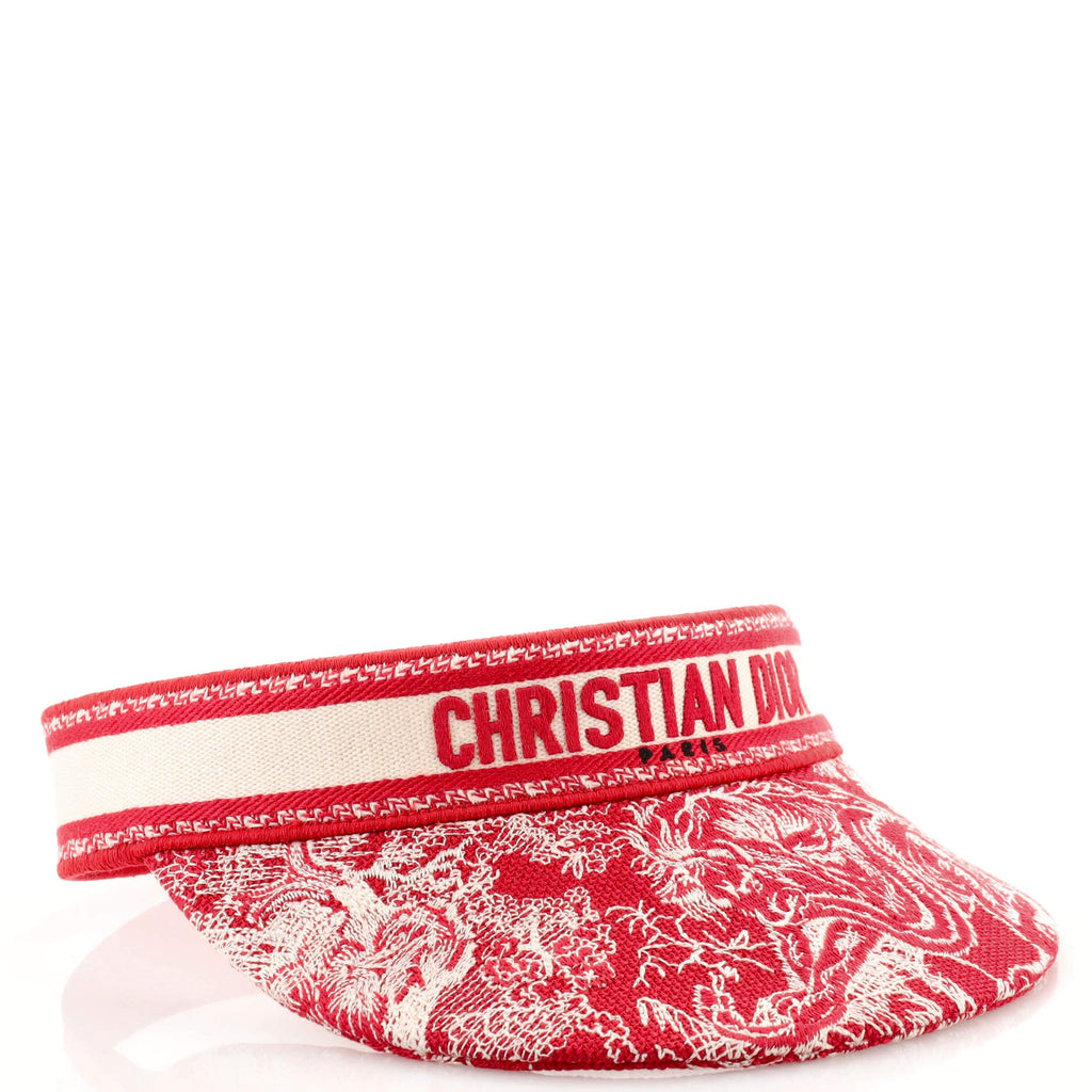 Dioriviera Visor Embroidered Canvas Medium