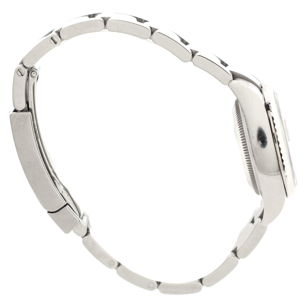 Oyster Perpetual Datejust Automatic Watch Stainless Steel and White Gold with Diamond Markers 28