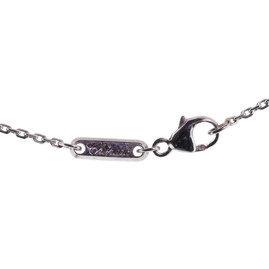 Circle Pendant Necklace 18K White Gold and Diamonds