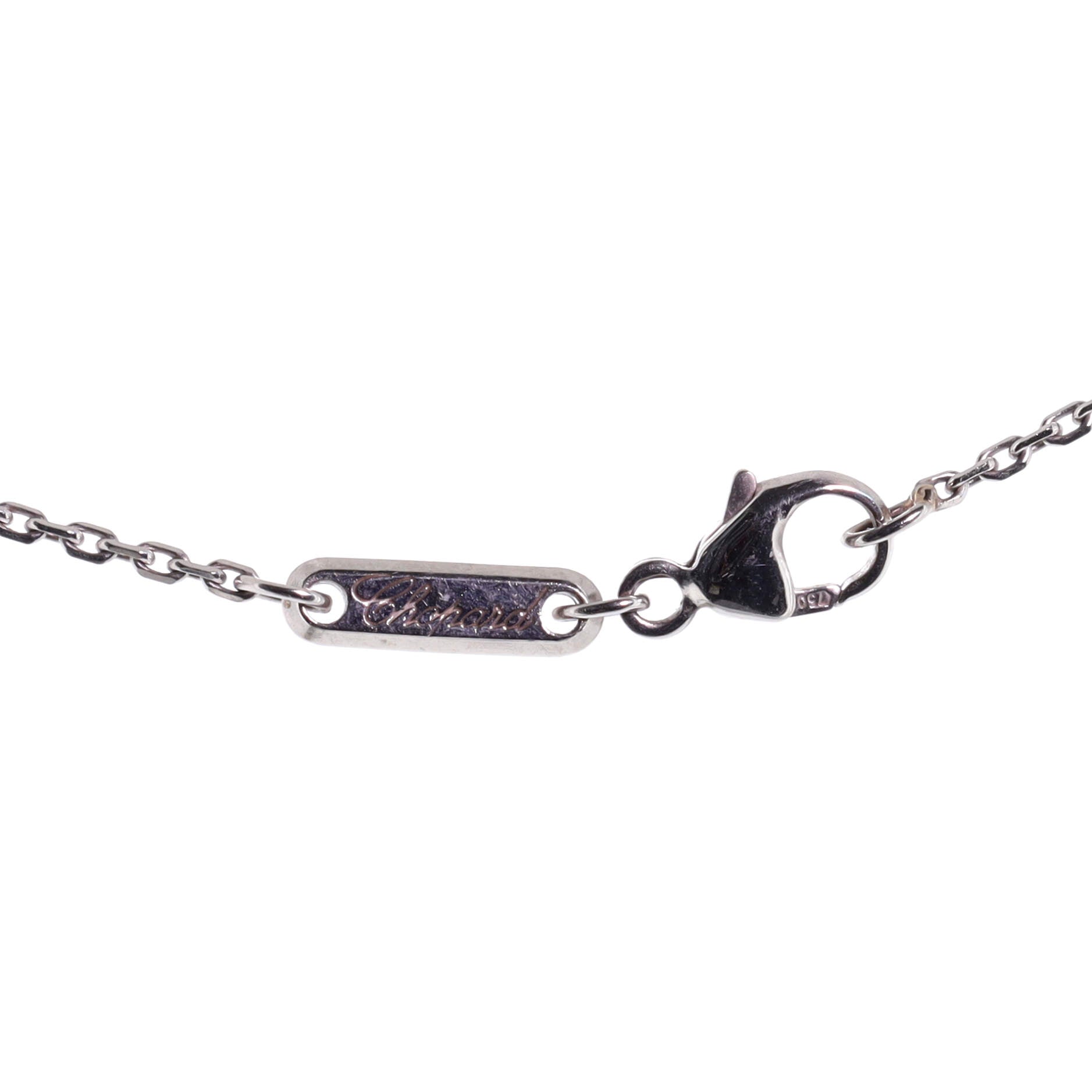 Circle Pendant Necklace 18K White Gold and Diamonds