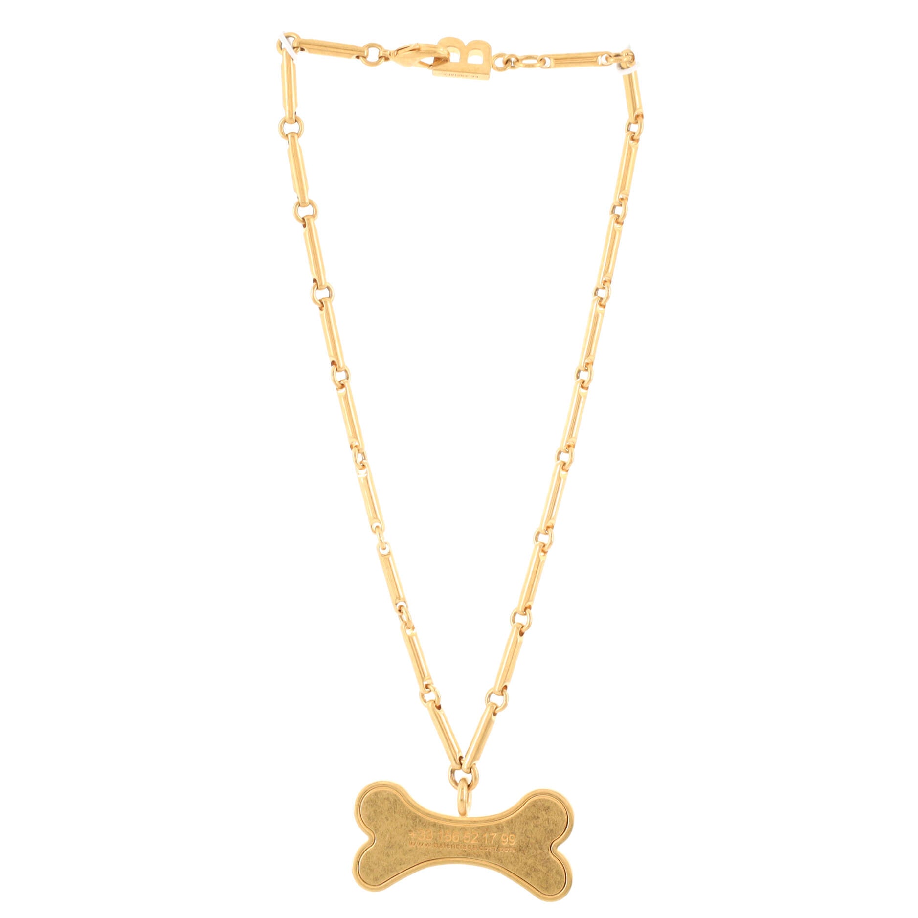 Pet Bone Necklace Metal