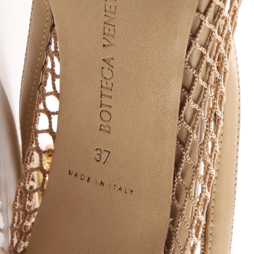 Women's Stretch Chunky Chain Pumps Mesh with Leather