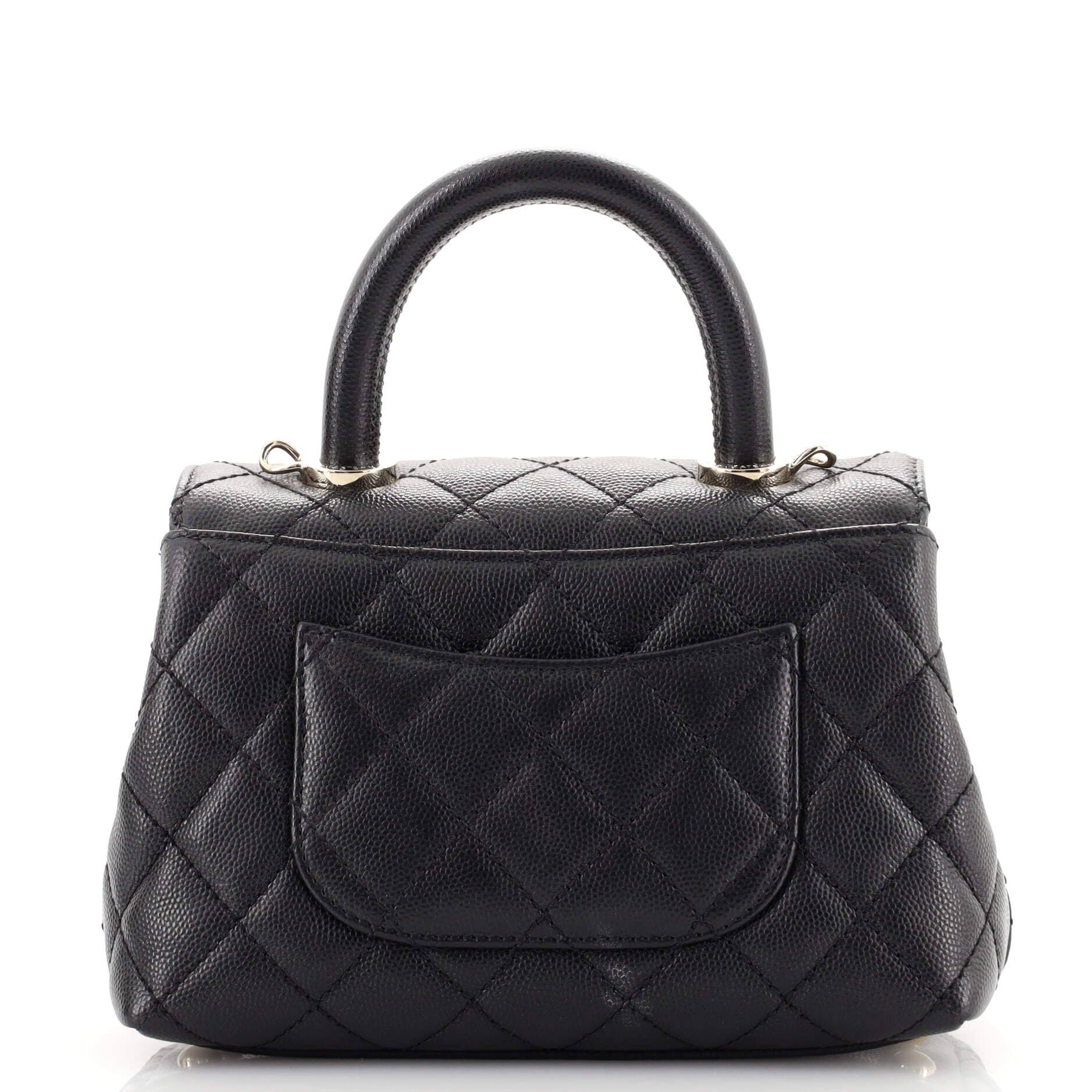 Coco Top Handle Bag Quilted Caviar Extra Mini