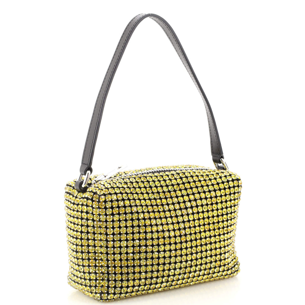 Wangloc Pouch Rhinestone Embellished Mesh Mini