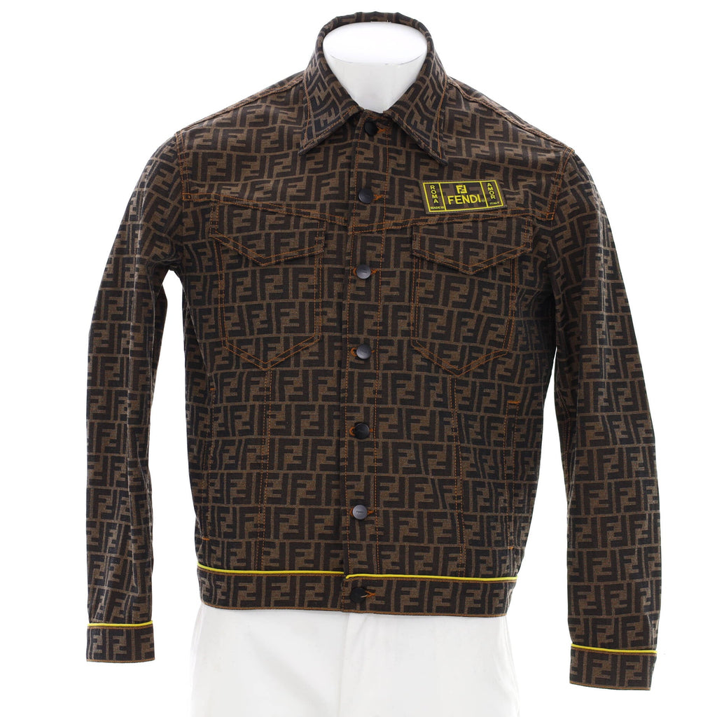 Roma Amor Button Up Jacket Zucca Polyester and Cotton