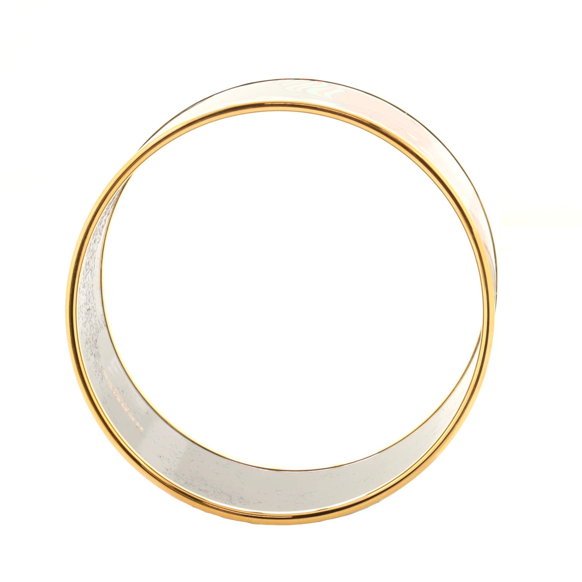 Bangle Bracelet Printed Enamel Extra Wide