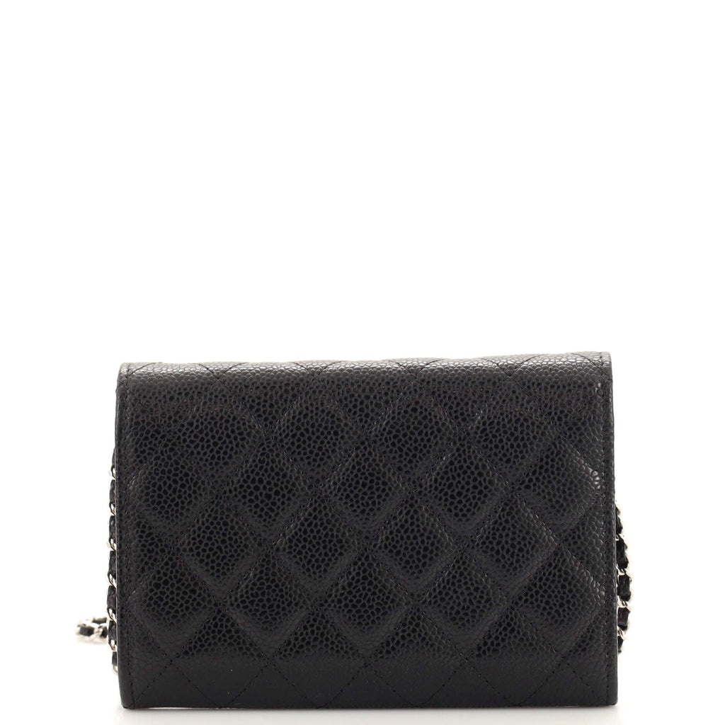 Classic Flap Wallet Crossbody Bag Quilted Caviar Mini