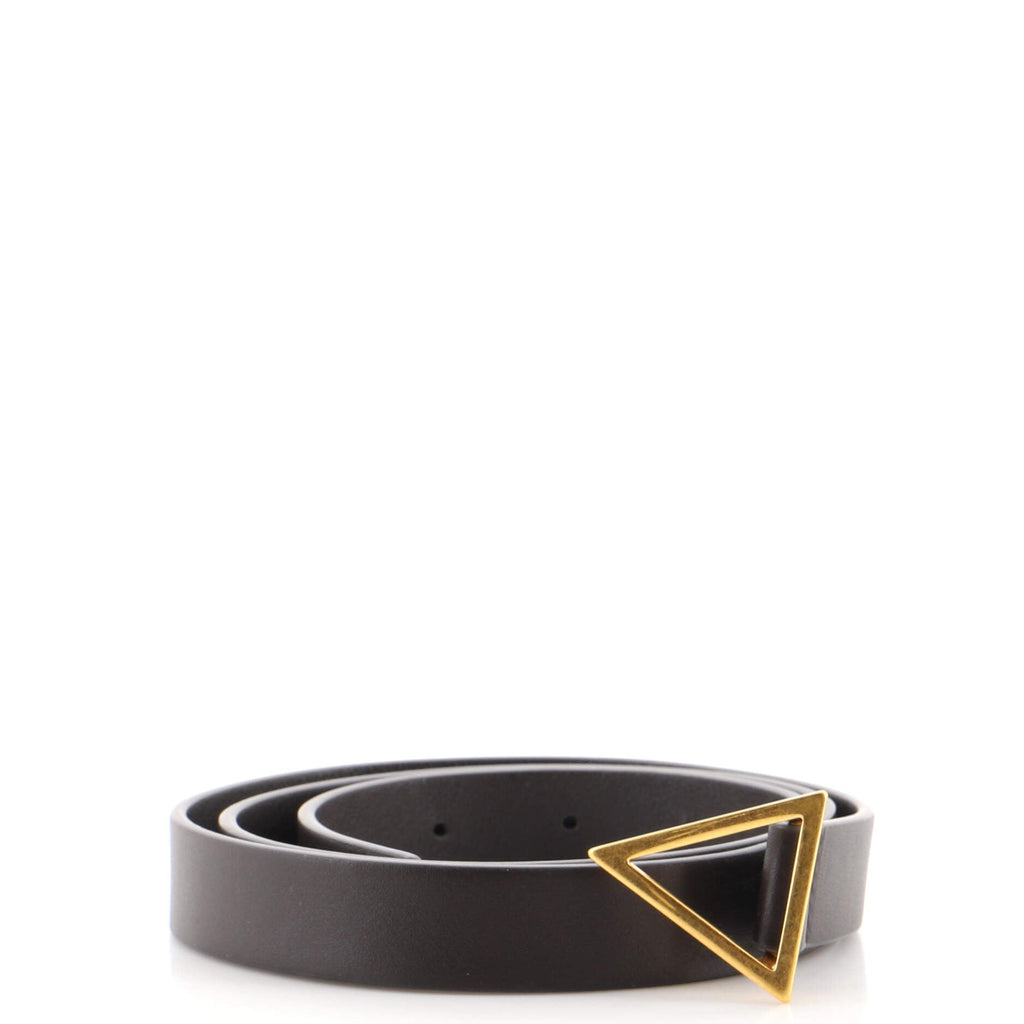 Triangle Buckle Belt Leather Thin 80