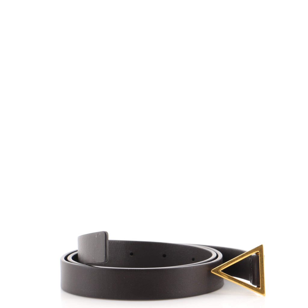 Triangle Buckle Belt Leather Thin 80