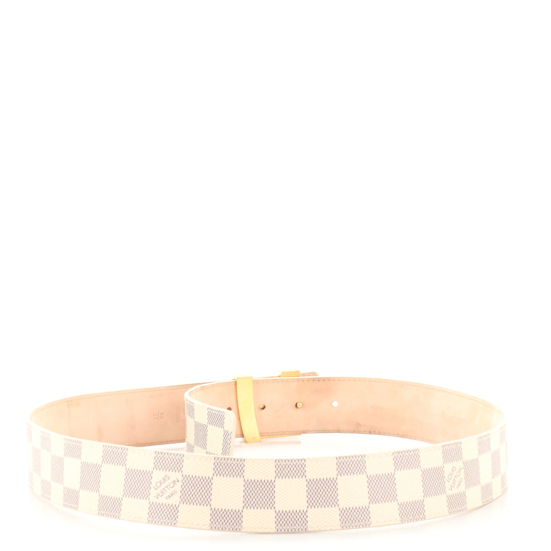 LV Initiales Reversible Belt Damier Graphite and Leather Wide 90
