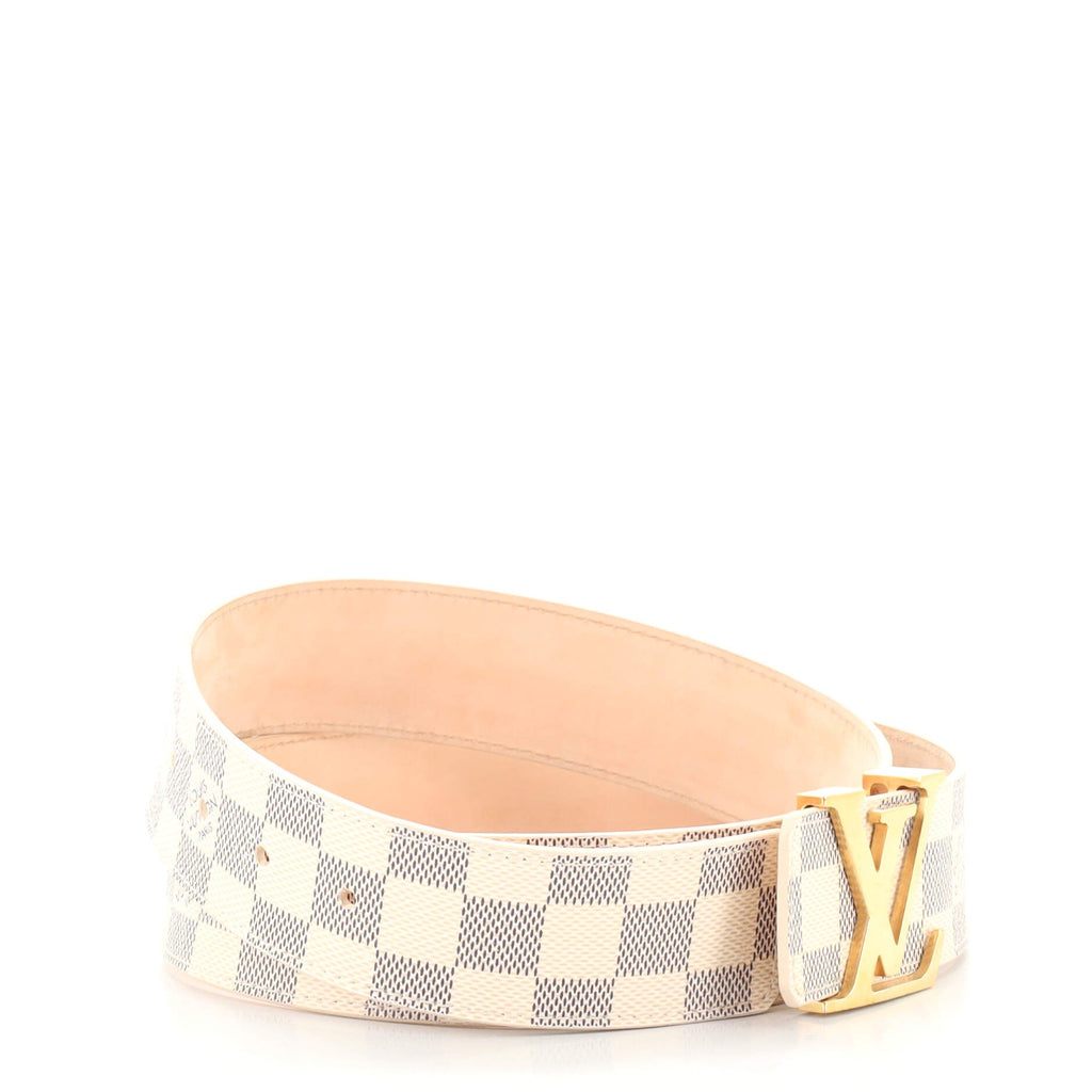 LV Initiales Reversible Belt Damier Graphite and Leather Wide 90