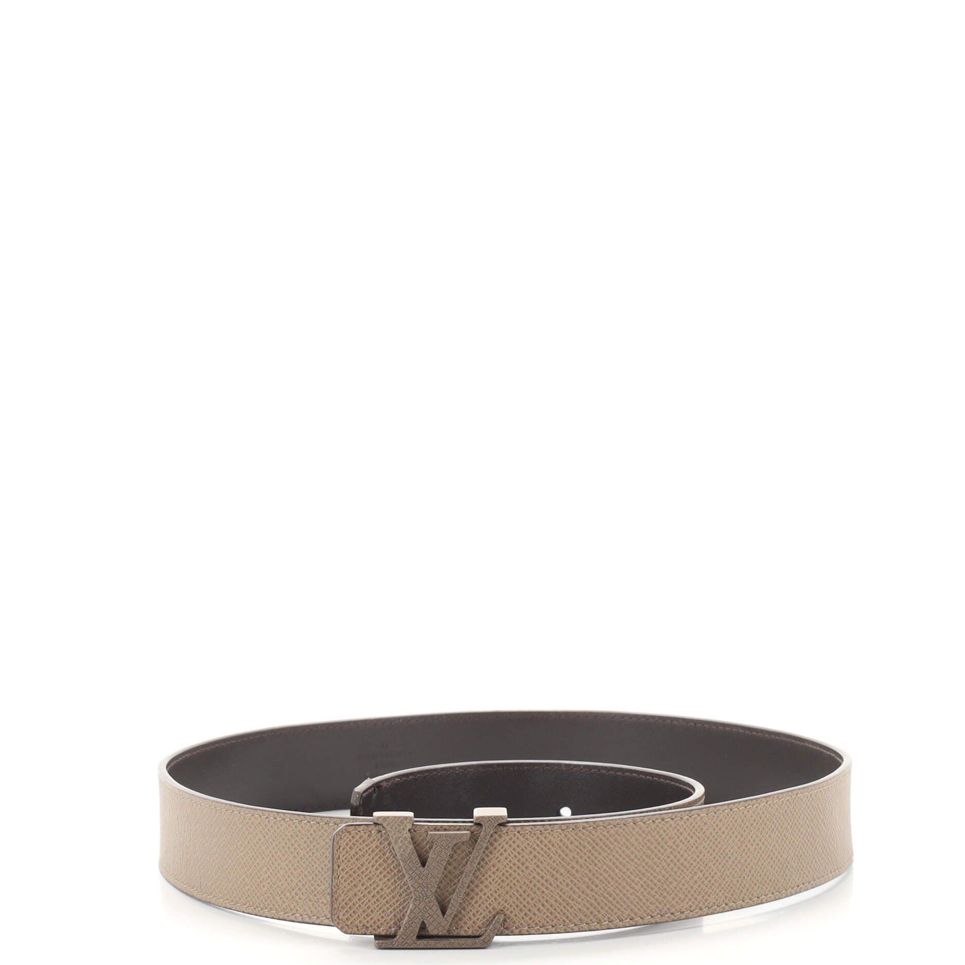 LV Initiales Reversible Belt Taiga Leather Medium 90