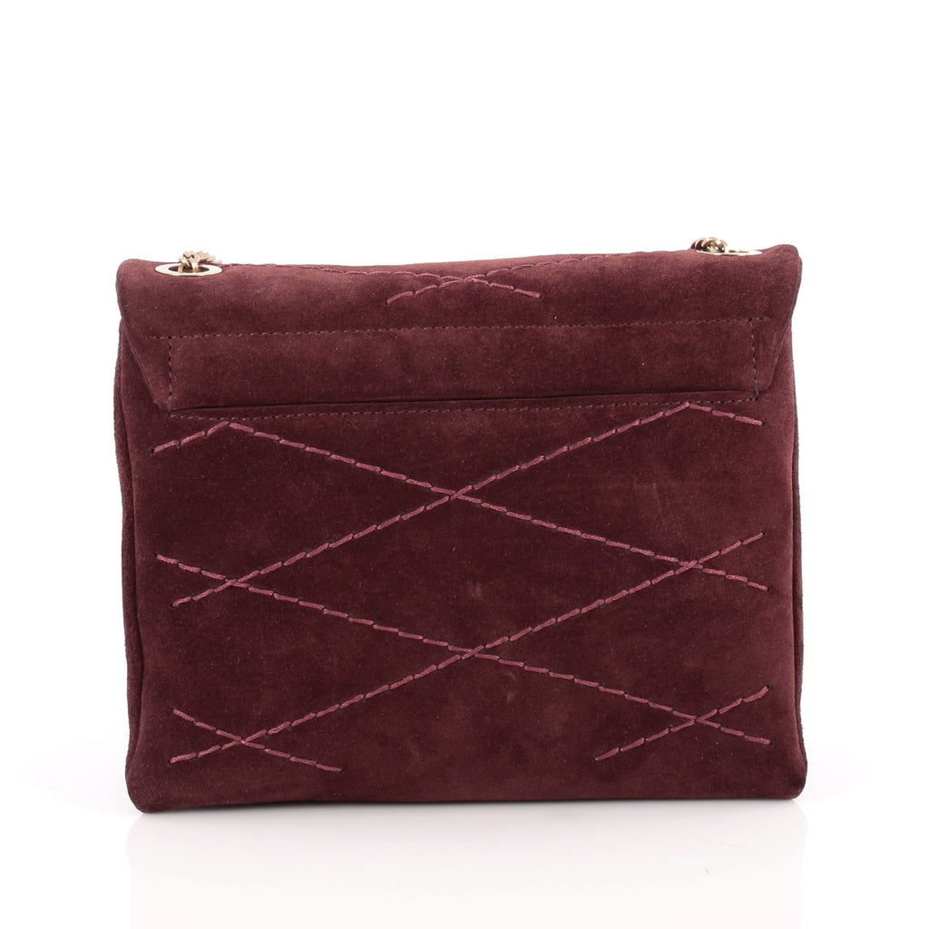 Sugar Flap Shoulder Bag Quilted Suede Mini