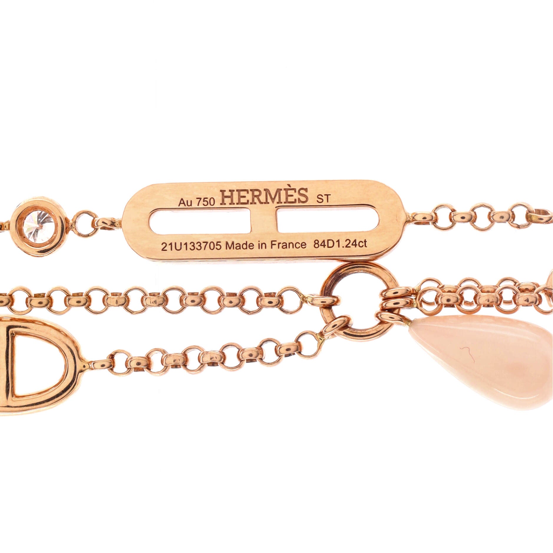 Chaos Chain Bracelet 18K Rose Gold with Pink Opal, Onyx, Black Spinel and Diamonds