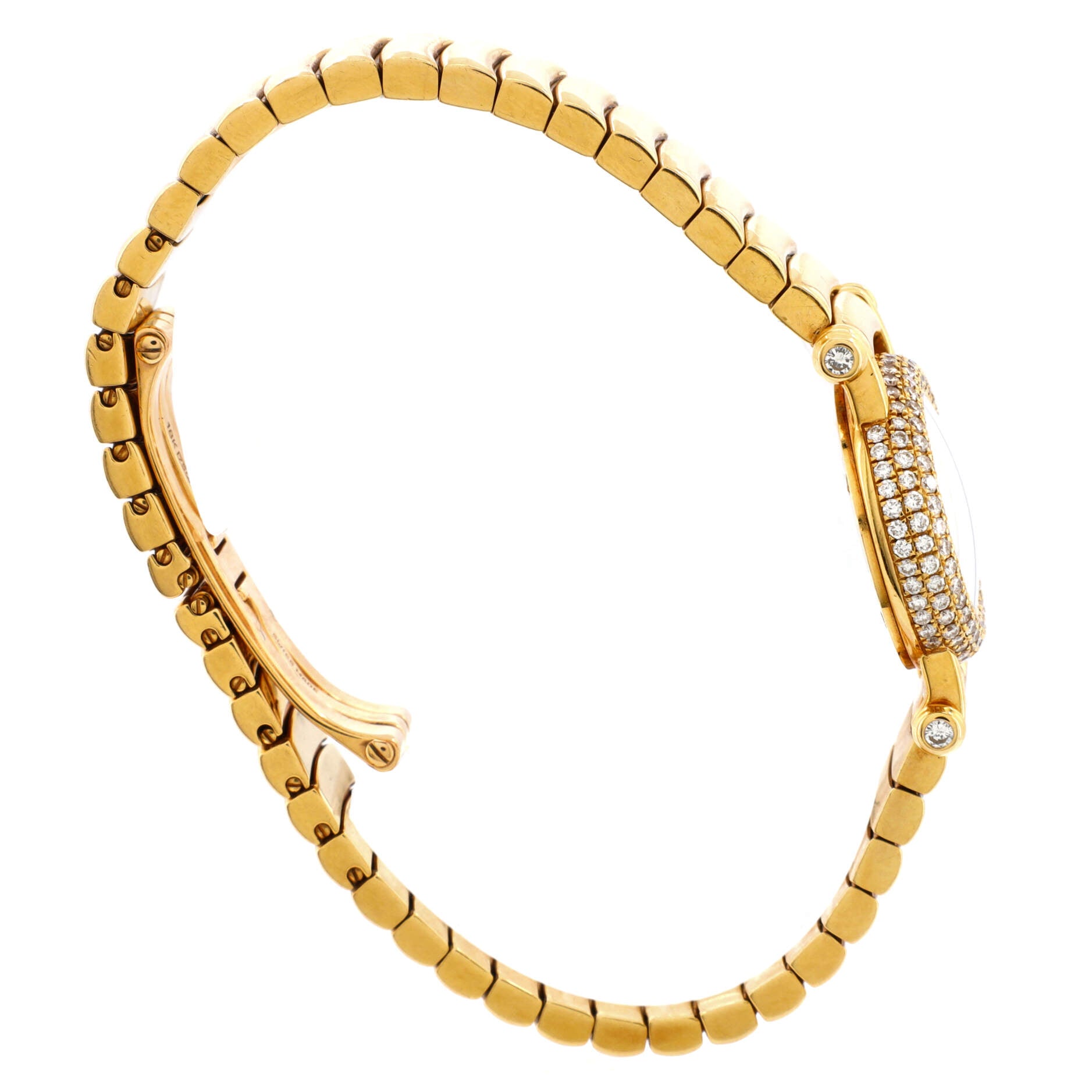 Diabolo Quartz Watch Yellow Gold with Diamond Bezel 20