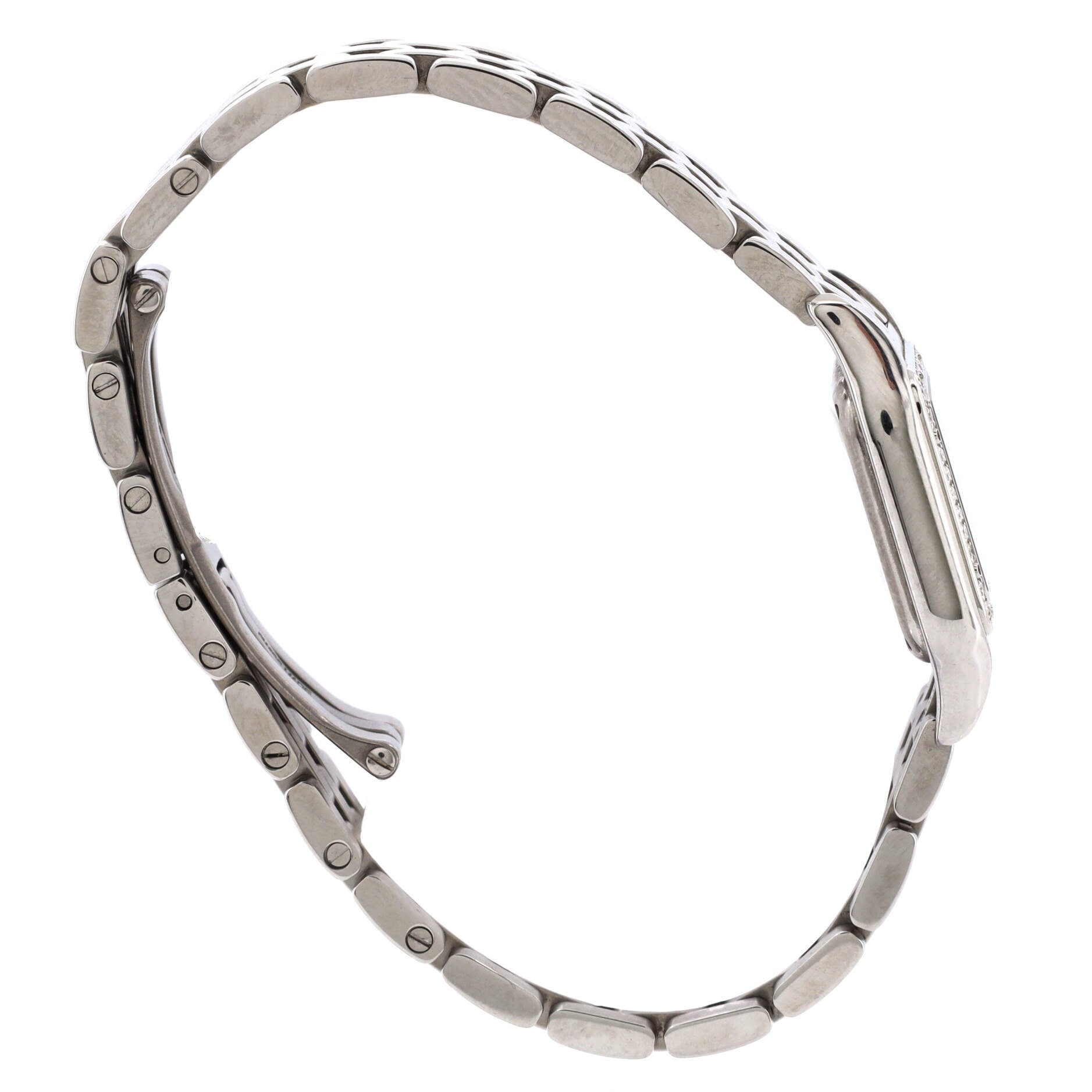 Panthere de Cartier Quartz Watch Stainless Steel with Diamond Bezel 22