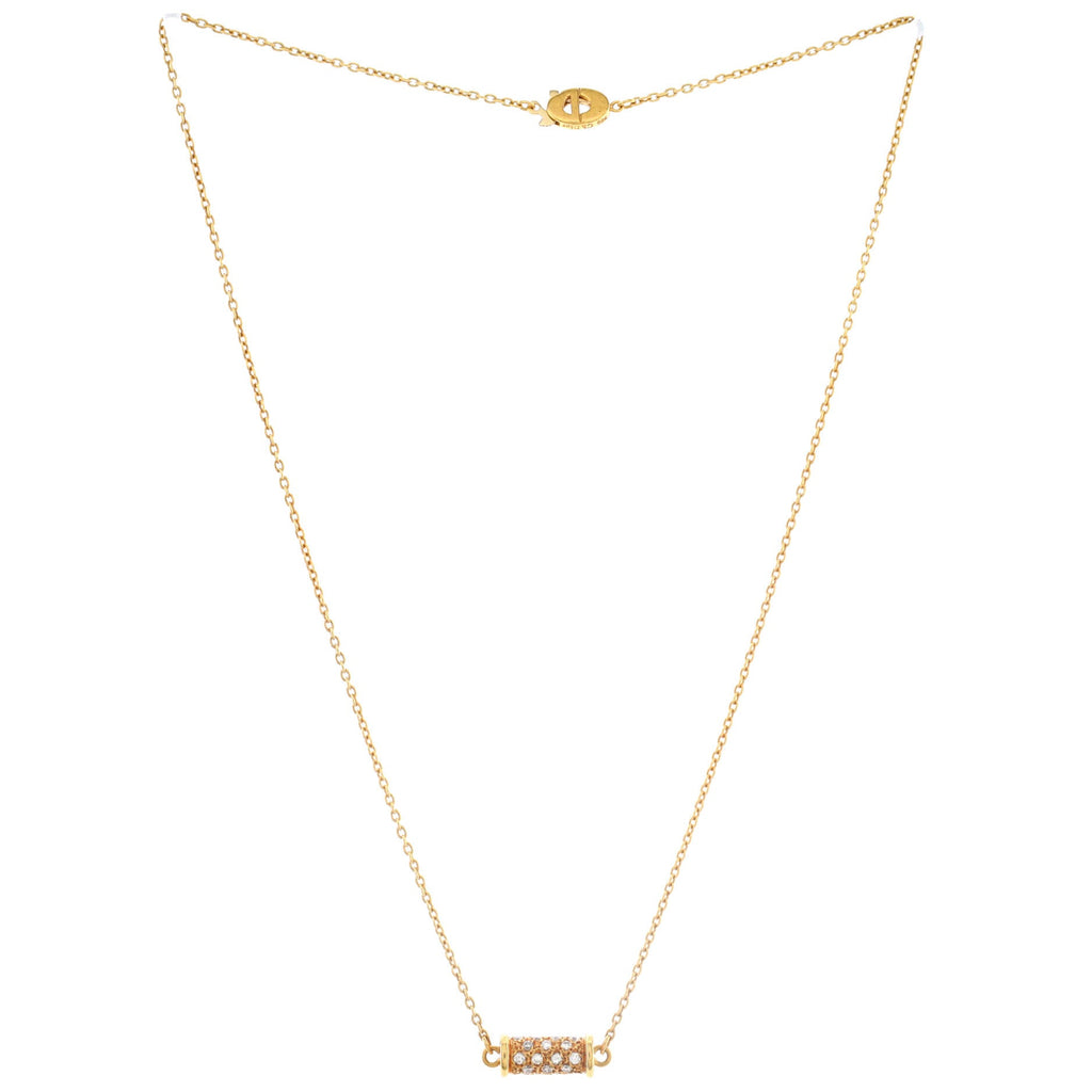 Roller Pendant Necklace 18K Yellow Gold with Diamonds