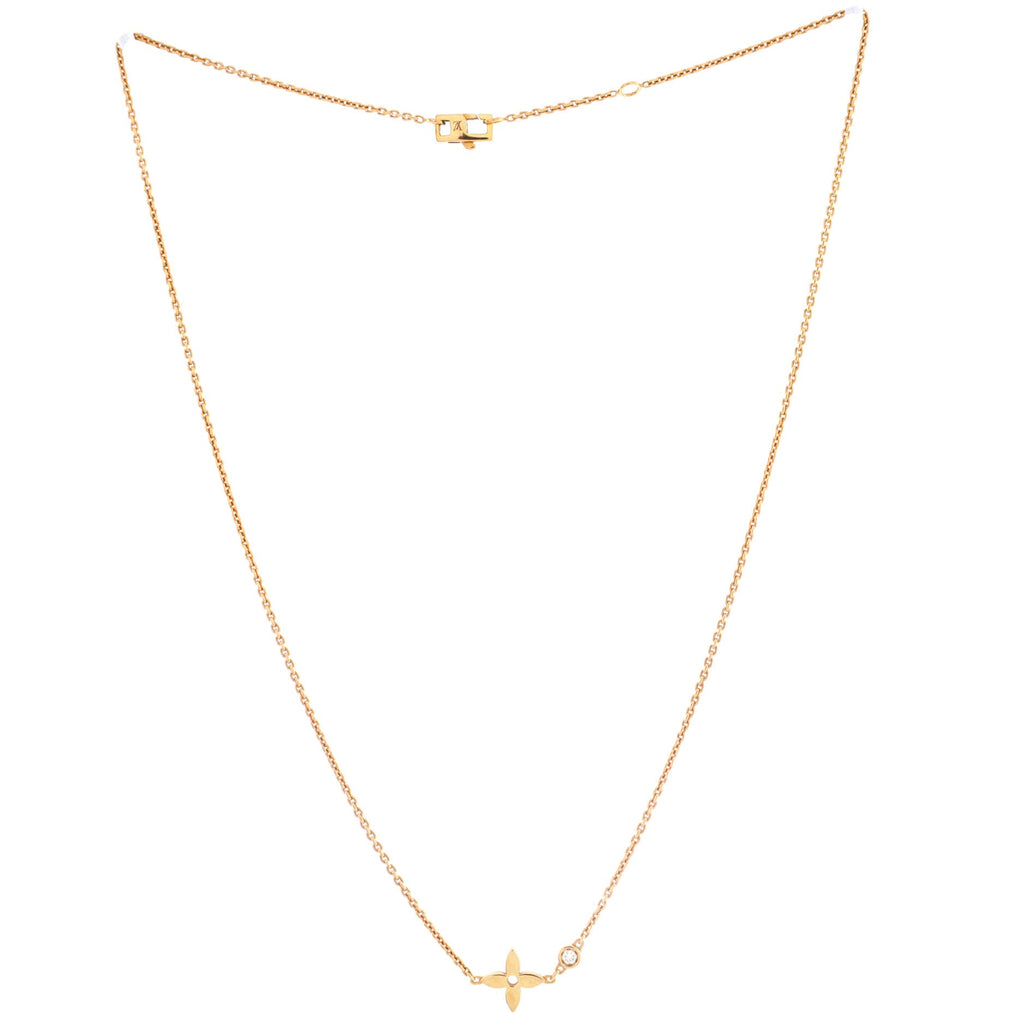 Monogram Idylle Necklace 18K Rose Gold with Diamond