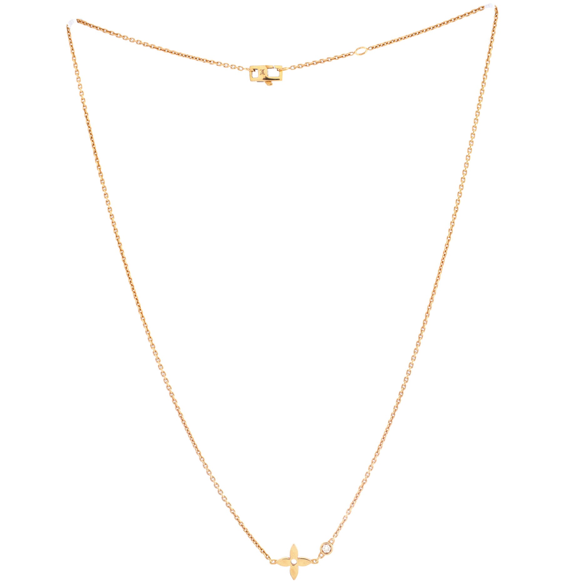 Monogram Idylle Necklace 18K Rose Gold with Diamond