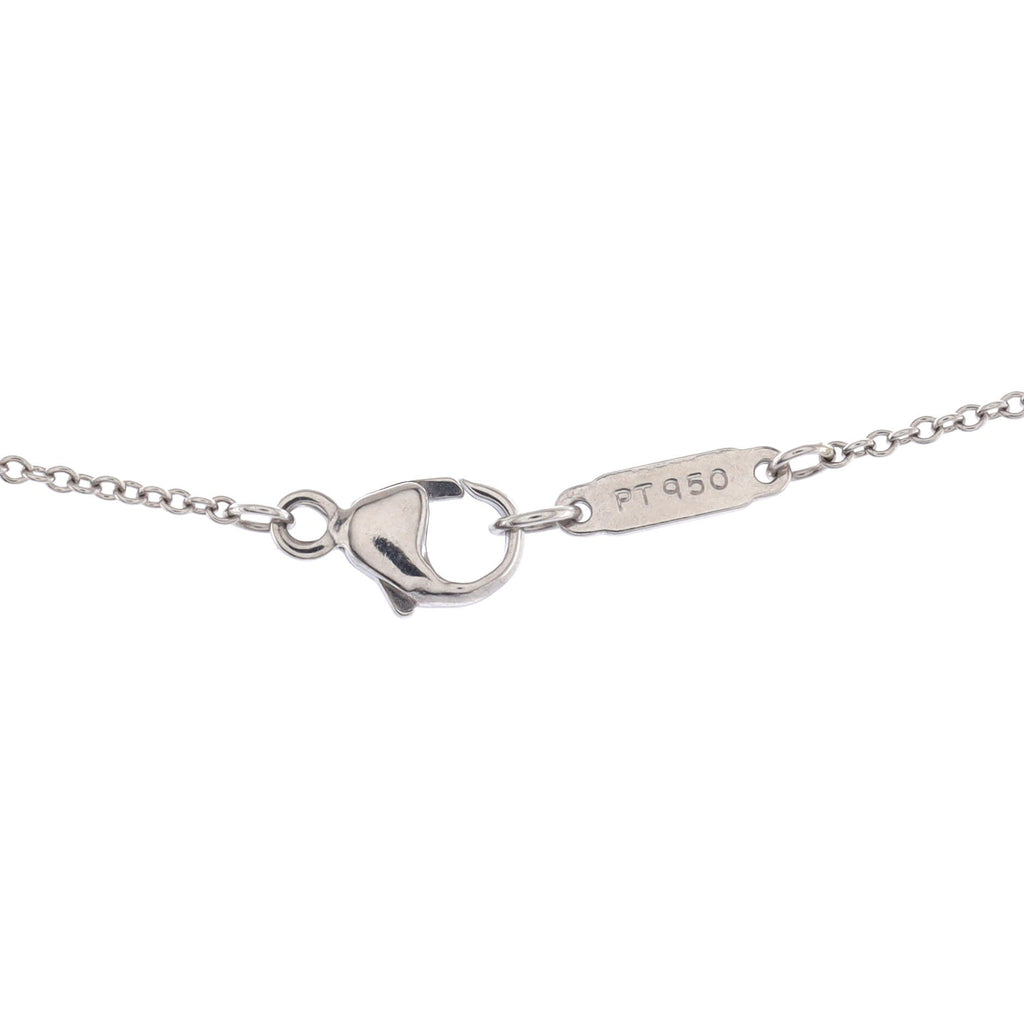 Jazz Graduated Drop Pendant Necklace Platinum and Diamonds