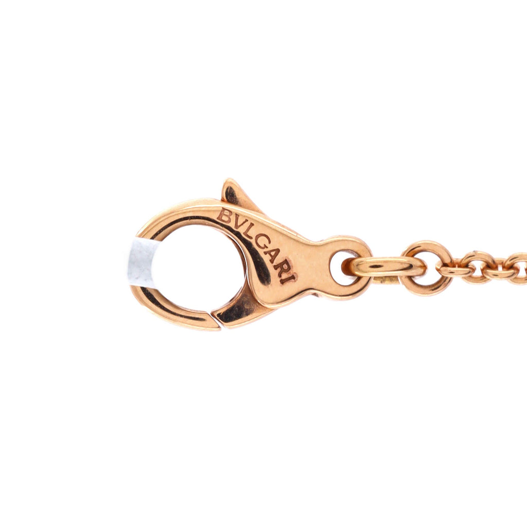 Divas' Dream Long Necklace 18K Rose Gold with Mother of Pearl and Onyx