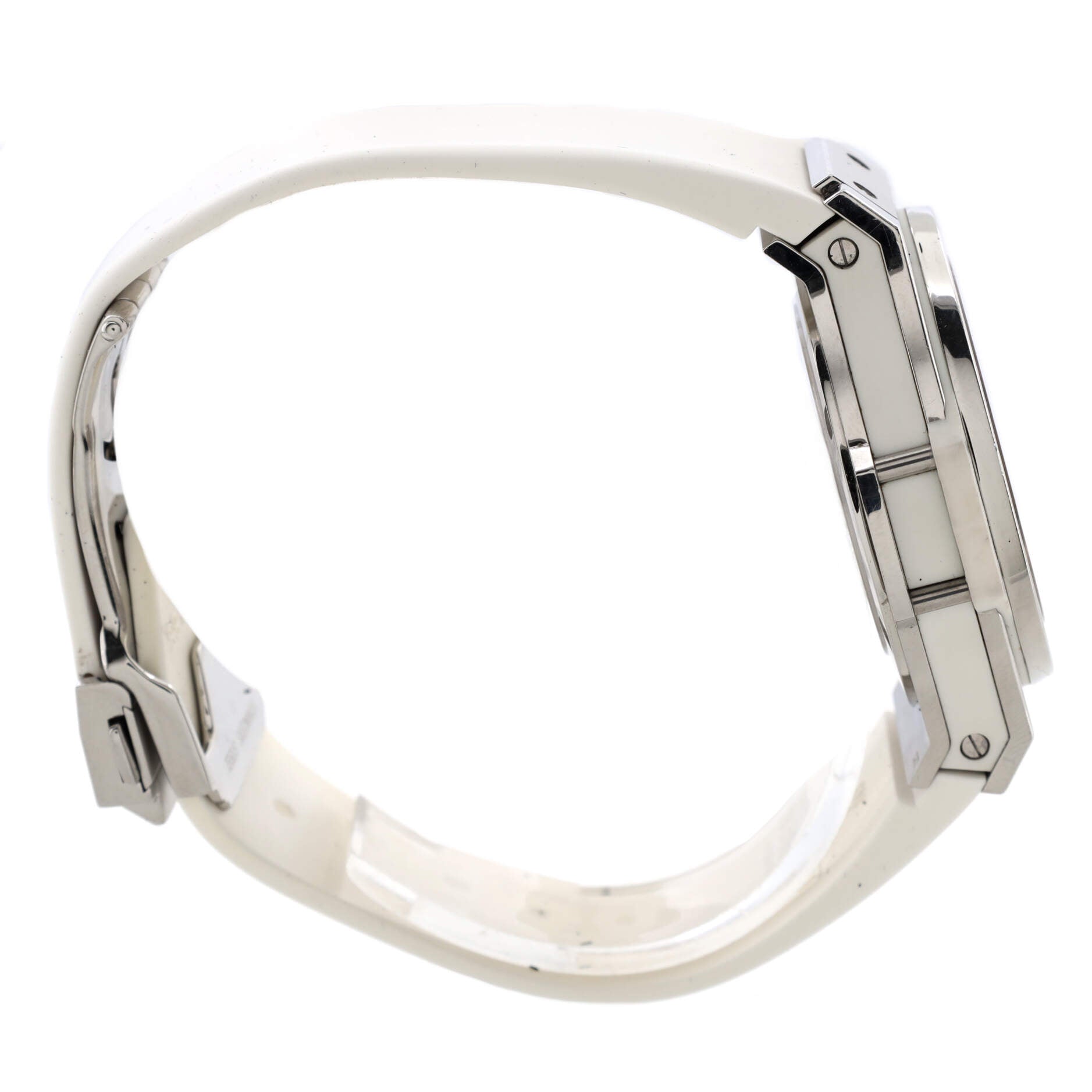 Big Bang Quartz Watch Stainless Steel and Rubber with Diamond Bezel 38