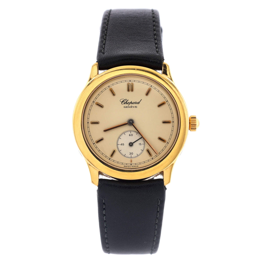Classique Round Manual Watch Rose Gold and Leather 33