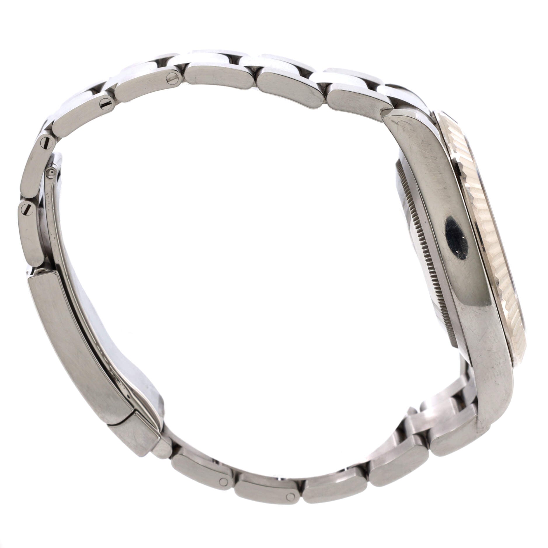 Oyster Perpetual Datejust Automatic Watch Stainless Steel and White Gold with Diamond Markers 41