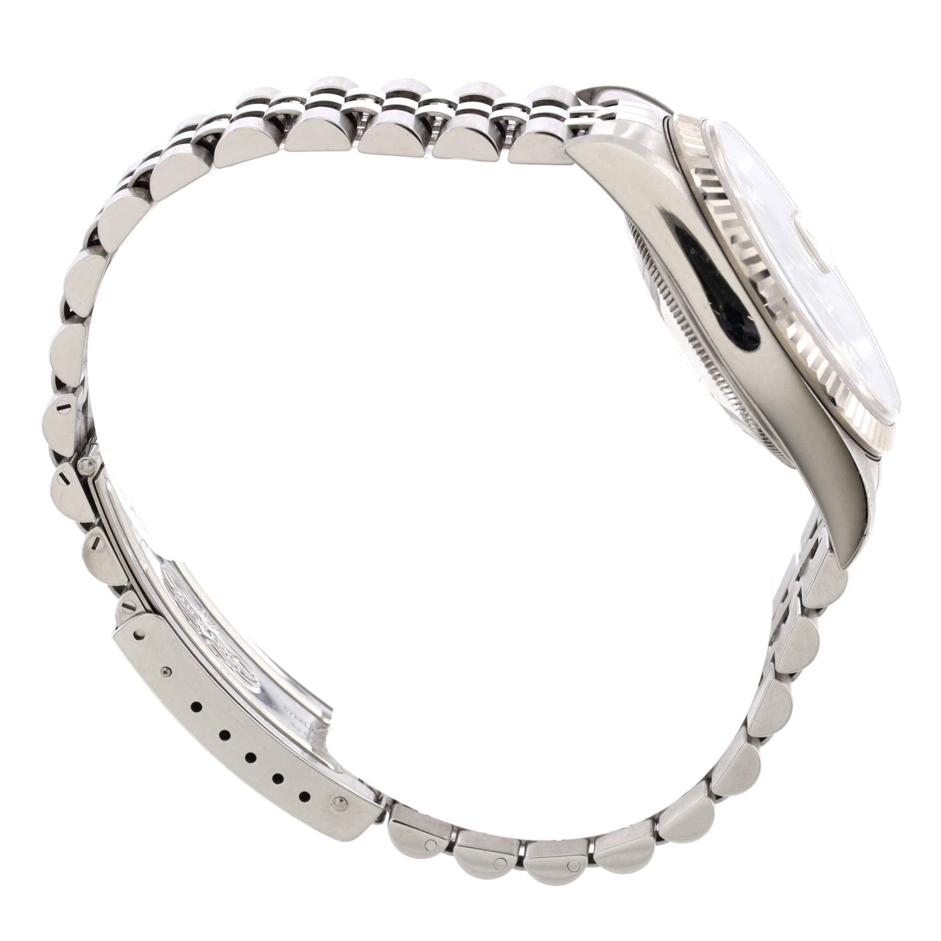 Oyster Perpetual Datejust Automatic Watch Stainless Steel and White Gold with Diamond Markers 36