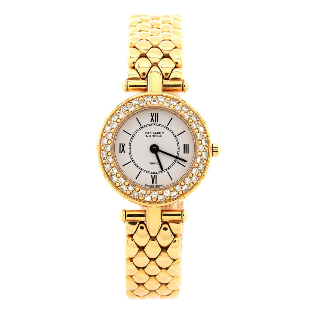 Classique Quartz Watch Yellow Gold with Diamond Bezel 24