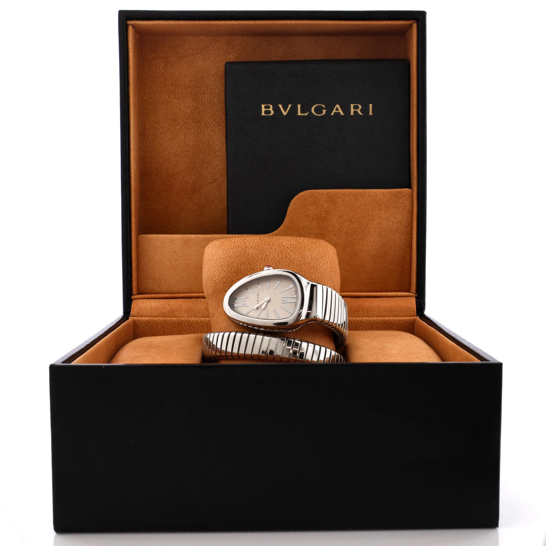 Serpenti Tubogas Single Spiral Quartz Watch Stainless Steel 23