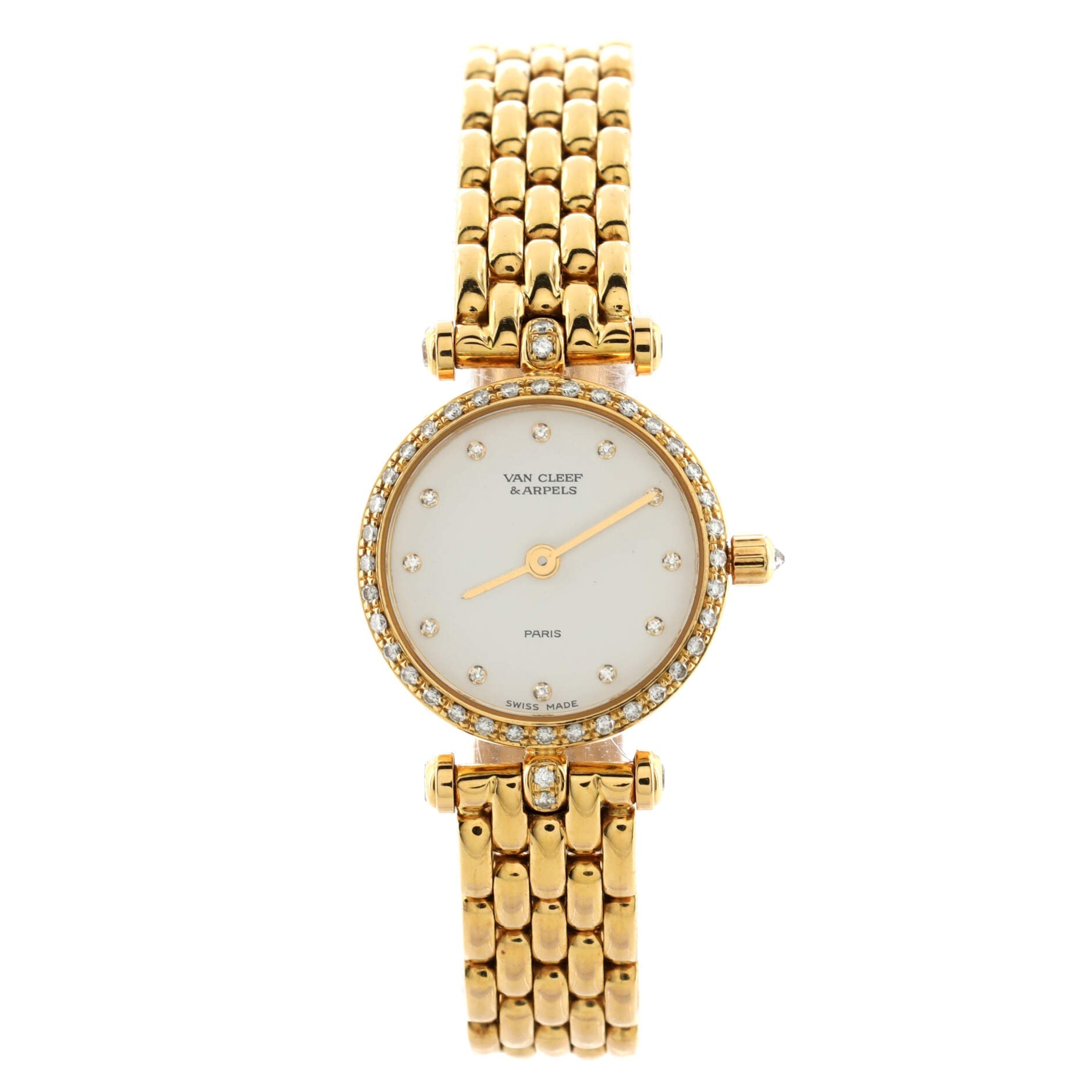 Classique Quartz Watch Yellow Gold with Diamond Bezel and Markers 20