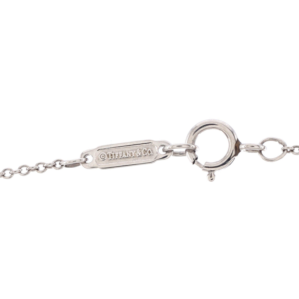 Open Square Pendant Necklace Platinum with Diamonds