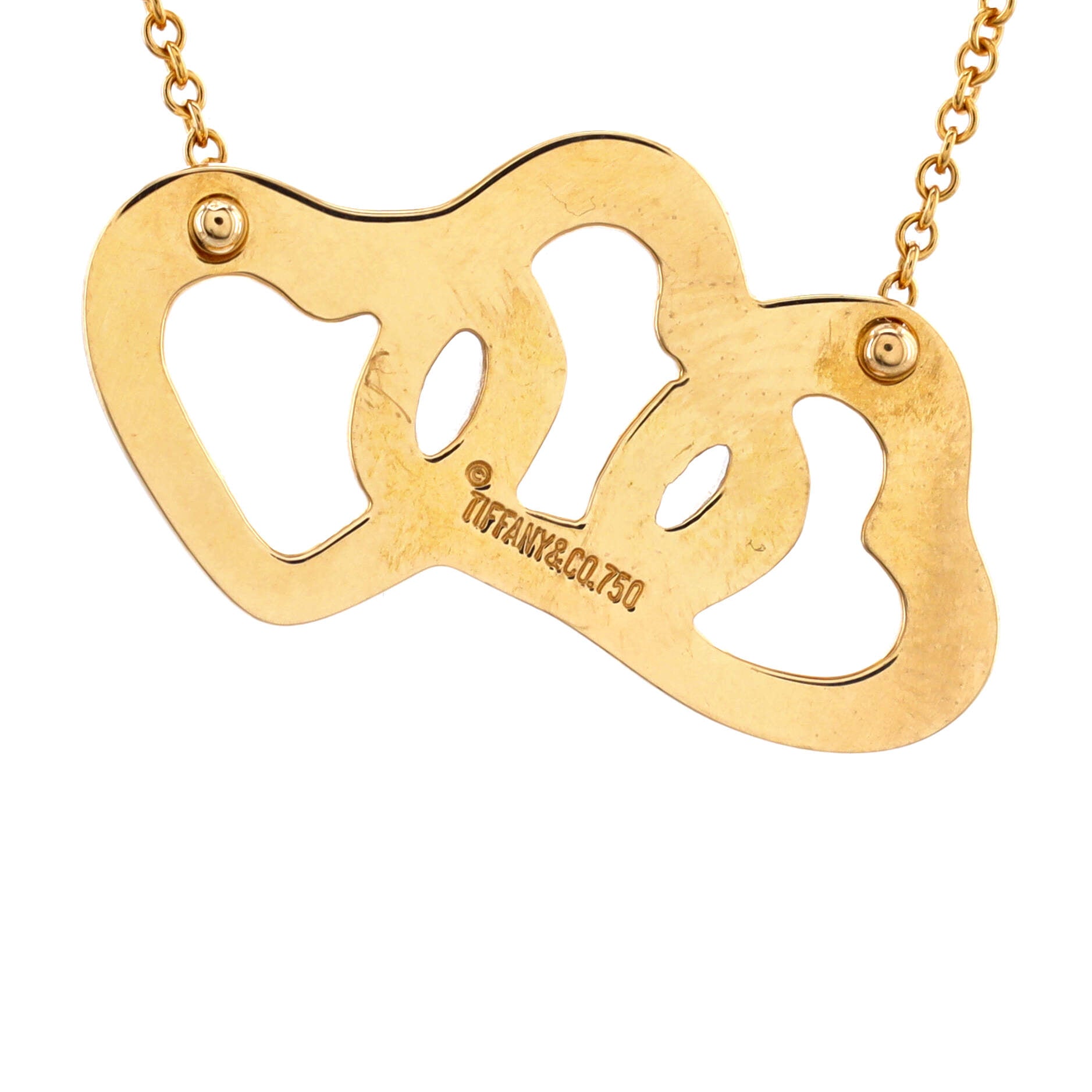 Triple Heart Pendant Necklace 18K Yellow Gold