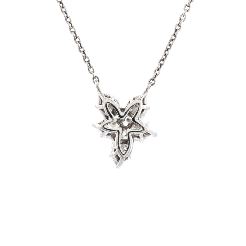 Winston Cluster Pendant Necklace Platinum with Diamonds Small